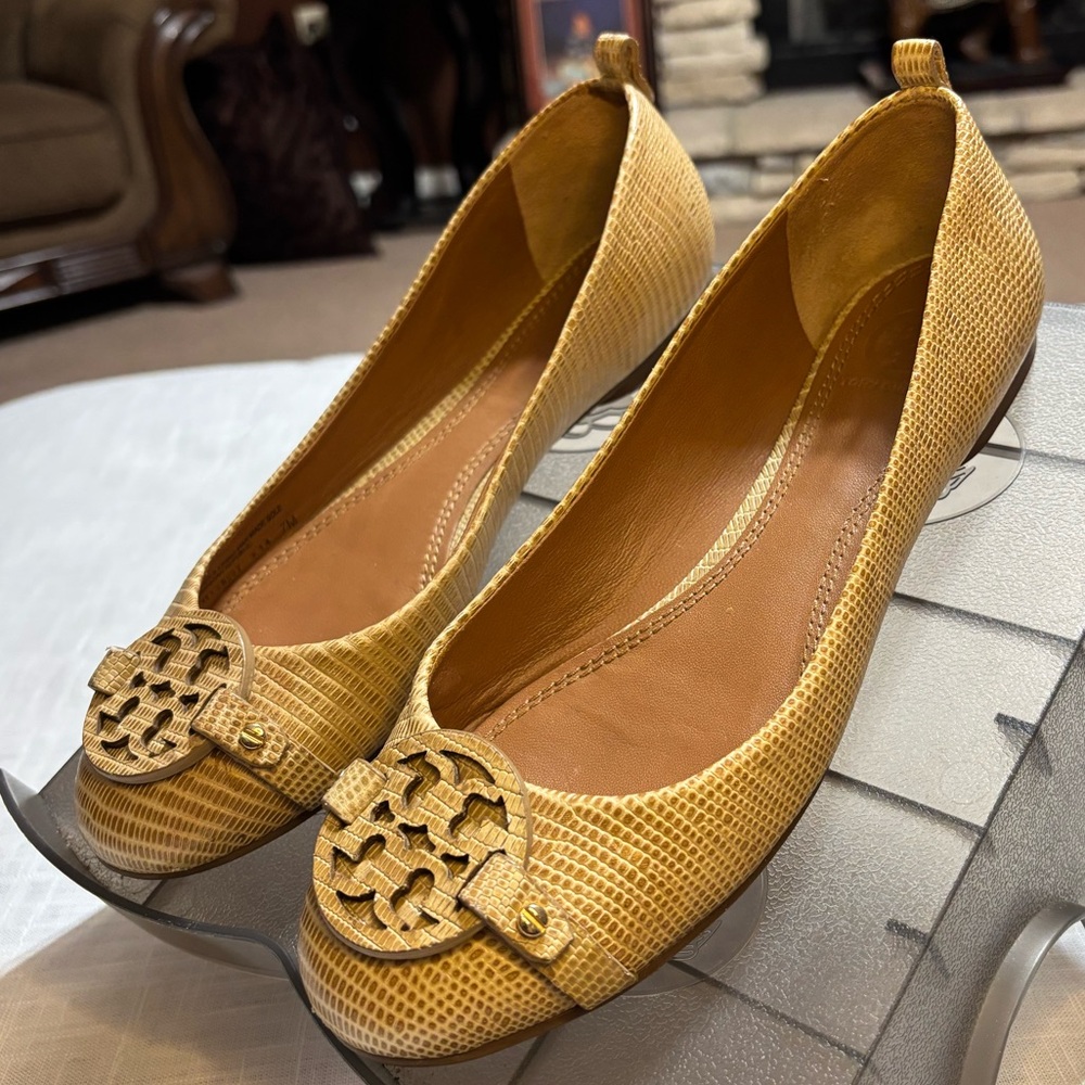 Tory Burch golden Yellow Flats